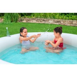 Bestway Piscina Infantil 2 Aros Arcoiris 206x206x51 cm +6 Años Jardin 54443