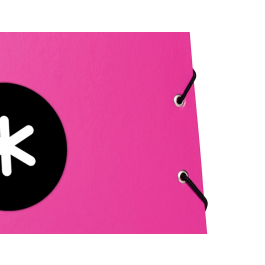 Antartik Carpeta de Gomas Tres Solapas Cartón Forrado A4 Rosa