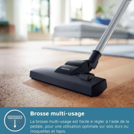 Philips Aspirador con Bolsa PowerGo Clase Energética AAA Filtro Antialérgenos