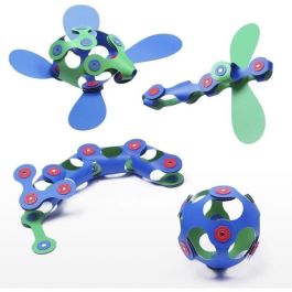 Gipsy Toys Itsy CLIXO Juego de construcción magnético, 18 piezas, Azul/verde, A partir de 4 años