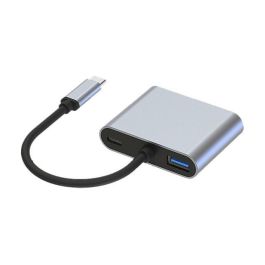 Conceptronic Donn16 Hub USB-C Multipuerto, 4 en 1 con HDMI 4K, VGA, USB-C PD 100W y USB 3.0 - Adaptador Docking para Laptop