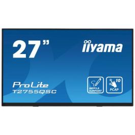 Monitor Iiyama 27" Ips Bonded Pcap 10P Touch, Mpp2.0 (Active Stylus) Supported, 2560X1440, Flat Bezel Free Glass Front, Hdmi, Displayport, 360Cd/M², Usb Hub 2X 3.2, Speakers, Bookstand (T2755QSC-B1) Monitor Iiyama 27" Ips Bonded Pcap 10P Touch, Mpp2.0 (Active Stylus) Supported, 2560X1440, Flat Bezel Free Glass Front, Hdmi, Displayport, 360Cd/M², Usb Hub 2X 3.2, Speakers, Bookstand (T2755QSC-B1)