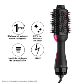 Revlon Cepillo Secador Moldeador ONE-STEP VOLUMISSER RVDR5222E, Aporta Volumen y Brillo con Tecnología Iónica, 1 unidad