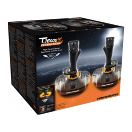 Thrustmaster T.16000M FCS SPACE SIM DUO Palanca de mando Analógico/Digital USB para PC Negro/Naranja (2 piezas)