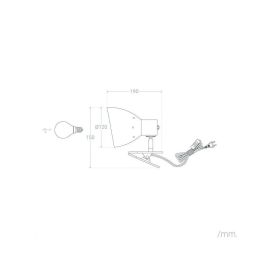 Pathein SKD-T1003 Lámpara Flexo Escritorio de Metal con Pinza para Oficina Salón Dormitorio E27 Diseño Moderno