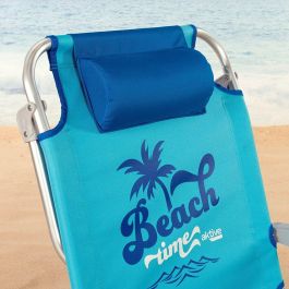 Silla de Playa Aktive Plegable Azul 53 x 80 x 58 cm (2 Unidades)