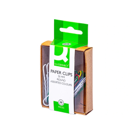 Q-connect Clips Planos 50 mm Caja de 30 Unidades Colores Surtidos
