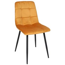 Home Deco Factory Silla Essentiel Mateo Amarillo Mostaza Estructura Madera Patas Hierro Tapizado Poliester Precio: 44.98999978. SKU: B1KCWHV9PC