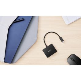 ASUS DC100 Mini Dock USB-C con HDMI 4K Ultra HD, Suministro de Energía 100W y Transferencia de Datos 10 Gbit/s, Negro