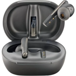 Poly Voyager Free 60+ UC M Auriculares Bluetooth con Estuche de Carga y Adaptador BT700, Negros
