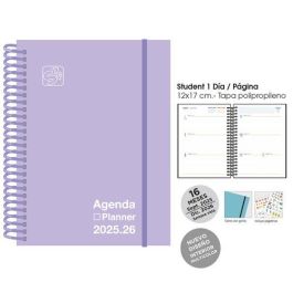 Agenda Anual (2025-26) Senfort 16 Meses Iki Unicolor Espiral Tapa Pp Con Goma 155X215 S/V Pastel Lila Precio: 13.50000025. SKU: B1BLSVRJMY