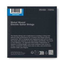 Dunlop 12-60 Juego de Cuerdas Eléctricas de Níquel para Guitarra – Agudos Nítidos y Graves con Alta Respuesta Dinámica