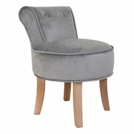 Banqueta Alexandra House Living Gris Terciopelo Goma 46 x 58 x 45 cm