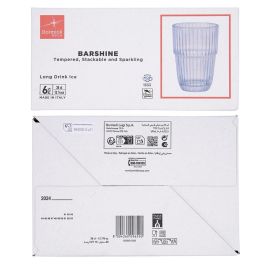 Caja 6 Vasos Altos Vidrio Barshine Bormioli Rocco 38 cL Caja 6 Vasos Altos Vidrio Barshine Bormioli Rocco 38 cL