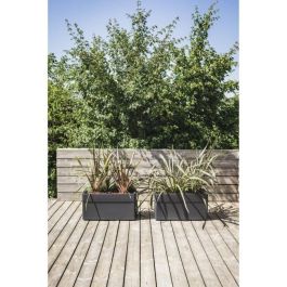 Jardinera - CAREL - Gris antracita - 63 L - 78 x 39 x H.39 cm - EDA - Con ruedas - Para exterior o interior Jardinera - CAREL - Gris antracita - 63 L - 78 x 39 x H.39 cm - EDA - Con ruedas - Para exterior o interior