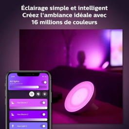 Philips Hue PHI8718699771126 Bloom Black Bluetooth Compatible, funciona con Alexa, Google y HomeKit