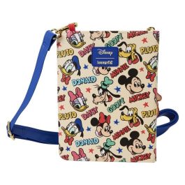 Loungefly Cuaderno Bolso Mickey and Friends Disney Classic Piel Vegana 16.5x22.2cm con Cremallera y 150 Hojas Rayadas