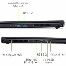 Acer ANV17-61-R0QC Portátil Gaming Nitro V 17 AI, 17.3" FHD IPS 144Hz, RTX 4050, Ryzen AI 5 340, 16GB RAM, 512GB SSD, Sin Windows