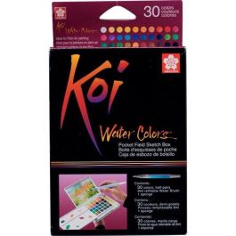 Talens Sakura Acuarelas Koi Water Colors Sketch Box De 30 Colores Surtidos con Pincel y Bandeja de Mezclas Precio: 27.69000058. SKU: S8418316