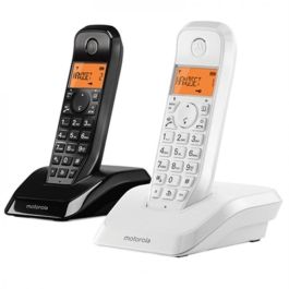Motorola S1202 Duo Teléfono DECT Blanco y Negro, Terminal Inalámbrico, 2 Teléfonos Incluidos, Identificador de Llamadas Precio: 52.5900001. SKU: S0215751