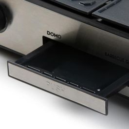 Domo DO9259G Barbacoa de Sobremesa Genius con 2 Zonas de Cocción, Termostato Regulable, 2400 W