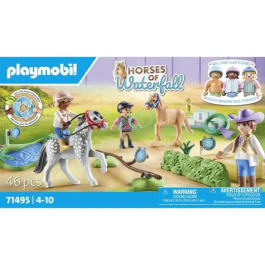 Playmobil 71495 Jinetes de ponis y saltadores