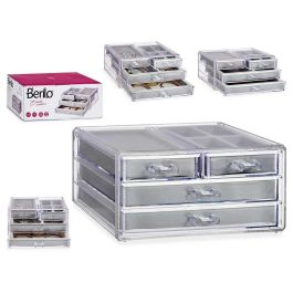 Caja Acrílica Organizadora Rectangular 4 Cajones Berilo 24x10.5x15 cm (12 Unidades) Precio: 138.5000001. SKU: B12AVHCSCG