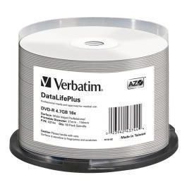 Verbatim Dvd-R, 4,7 grb, 16X, 50 Pack Spindle, Datalife Plus Wide Inkjet Printable Professional Precio: 34.50000037. SKU: S8419658