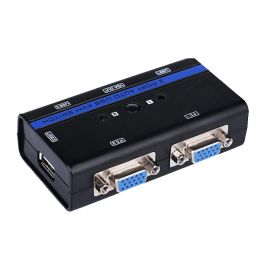 AISENS - CONMUTADOR KVM VGA USB 1U-2PC+CABLE, NEGRO Precio: 26.49999946. SKU: B1A8YCA94B