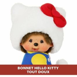 BANDAI SE205035 Peluche Monchhichi Hello Kitty Sentada 20 cm