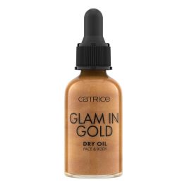 Catrice GLAM IN GOLD aceite seco #010 para rostro y cuerpo, brillo dorado y luminosidad, fragancia floral 30 ml