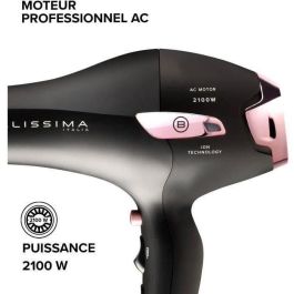 Bellissima Secador de Pelo Profesional Light Ionic P7 3000 con Concentrador y Difusor para Secado Rápido - 2100W