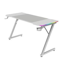 Mars Gaming Escritorio Gaming Ergonómico MGDX140RGBW 140x60cm con Iluminación RGB y Alfombrilla XXL