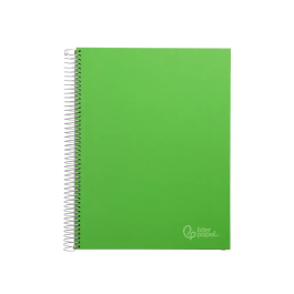Liderpapel Cuaderno espiral Micro Jolly A4, 140 hojas, cuadro 5mm, 75gr, verde, espiral, tapa forrada