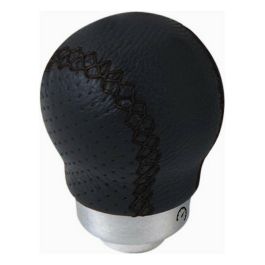 OCC Motorsport OCCPOM002 Pomo Palanca de Cambios de Piel Perforada Redondo Corto Negro Universal con Patrones de Marchas