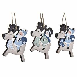 Decoracion Colgante Navidad Moderna DKD Home Decor Verde Azul 8 x 1.5 x 21 cm Set de 3 Decoracion Colgante Navidad Moderna DKD Home Decor Verde Azul 8 x 1.5 x 21 cm Set de 3