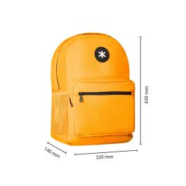 Antartik Mochila Mostaza con Bolsillo para Portátil 15,6' y Compartimentos, 320x140x430 mm