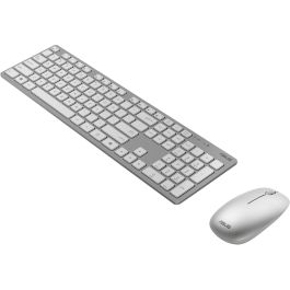 Asus W5000 - Set Teclado y Ratón Inalámbrico - Layout Alemán - Óptico - Blanco