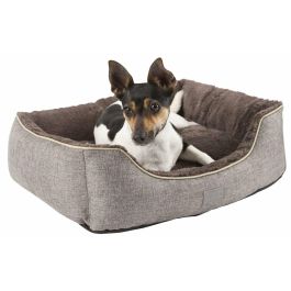 Kerbl Cesta Samuel para Perro - 50x40x15 cm - Plateada y Gris - Felpa Interior, Lavable, Cojín Reversible, Poliéster Kerbl Cesta Samuel para Perro - 50x40x15 cm - Plateada y Gris - Felpa Interior, Lavable, Cojín Reversible, Poliéster