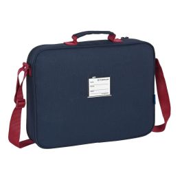 Cartera Escolar F.C. Barcelona Corporativa Azul Granate (38 x 28 x 6 cm)