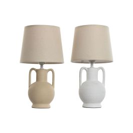Lampara Sobremesa Romantico DKD Home Decor Blanco Beige 20 x 36 x 20 cm (2 Unidades)