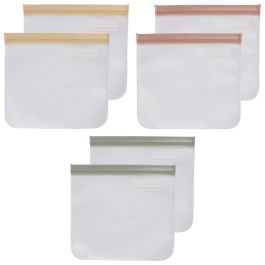 Day Juego de 2 Bolsas Conservar Reutilizables Herméticas con Cierre Zip, PEVA, Medidas 23x21 cm, Colores Surtidos