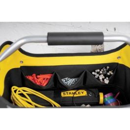 Stanley Cesto de herramientas 40cm vacío, lona 600x600 resistente, múltiples bolsillos interiores y exteriores, correa de hombro