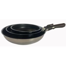 Baumalu BAU3216383419583 Juego de 3 Sartenes Comete con Mango Extraíble de Acero Inoxidable - 20, 24 y 28 cm