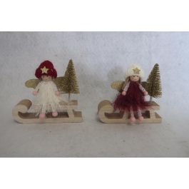 Figura Navidad Fantasia DKD Home Decor Blanco Burdeos 5 x 14 x 14 cm (12 Unidades) Precio: 37.50000056. SKU: B1F7EPRYND