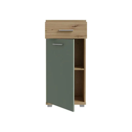 Forte Mueble de Baño FORTE Roble Artesanal / Verde Salvia 40,2 x 28,9 x 87,6 cm