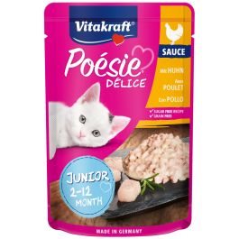 Vitakraft POESIE DELISAUCE JUNIOR Pollo 23x85g Gatos 2-12 Meses Alimento Húmedo Completo Sin Azúcar Precio: 30.9155. SKU: B1ATR23N3H