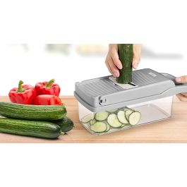 Quttin Cortador-Rallador Multifuncional con Depósito, 32x11.5x11.5 cm (6 Unidades)