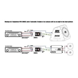 MTX AUDIO MTX0715442143962 - Adaptador de Cables de Altavoz a RCA de 8V con Salida Remota