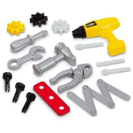 Ecoiffier Super Pack Mecánico con Banco de Trabajo, Carretilla, Casco y 19 Herramientas de Juguete para Niños +18 Meses